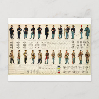 Cartão Postal Uniformes da Guerra Civil de Bien (1895)