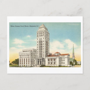 Cartão Postal Union County Court House em Elizabeth, Nova Jersey