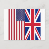Union Jack e os sinalizadores dos Estados Unidos d