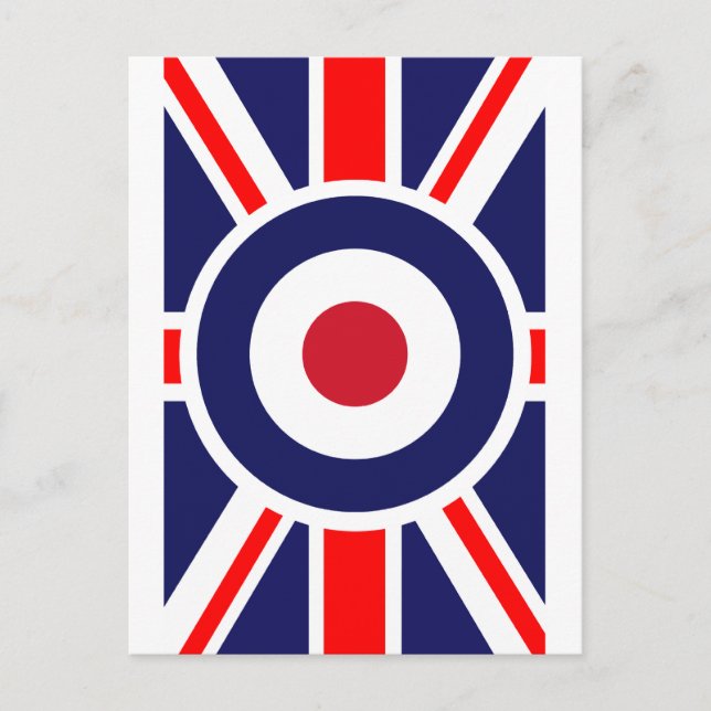 Cartão Postal Union Jack Mods England Target (Frente)
