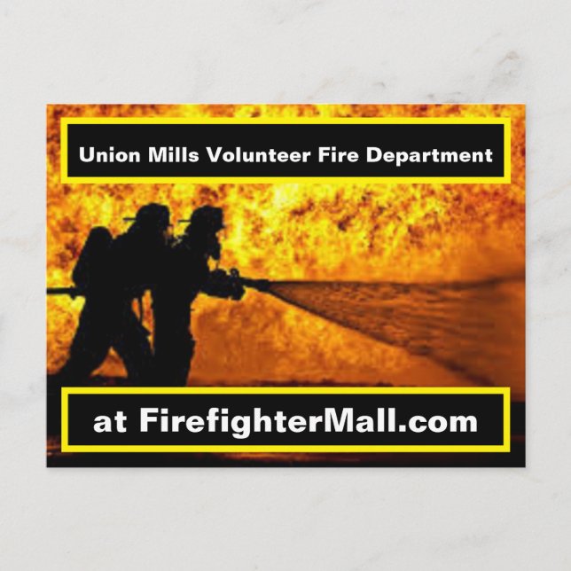 Cartão Postal Union Mills Volunteers Fire Department (Frente)