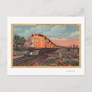 Cartão Postal Union Pacific Train, cidade de L.A.