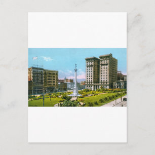 Cartão Postal Union Square e Ruas. Hotel Francis