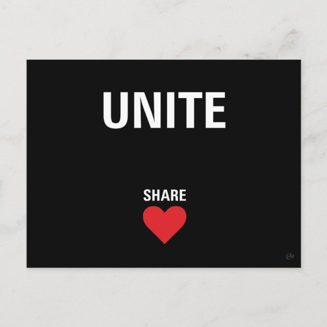 Cartão Postal Unir Democracia Humanitária (Frente)