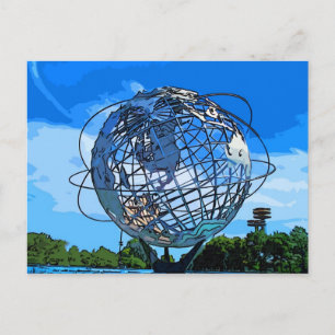 Cartão Postal Unisphere de pop Art