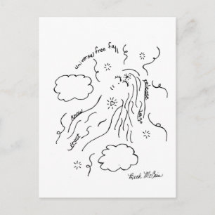 Cartão postal universal de queda livre