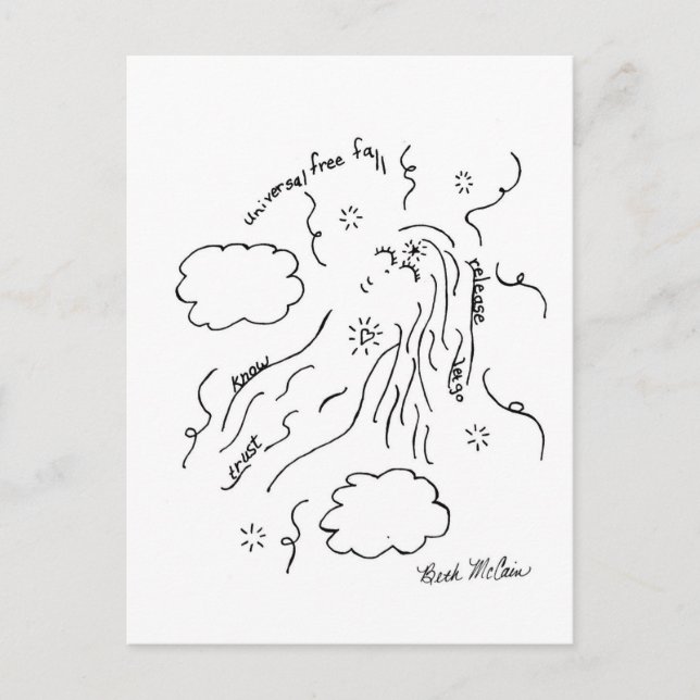 Cartão postal universal de queda livre (Frente)