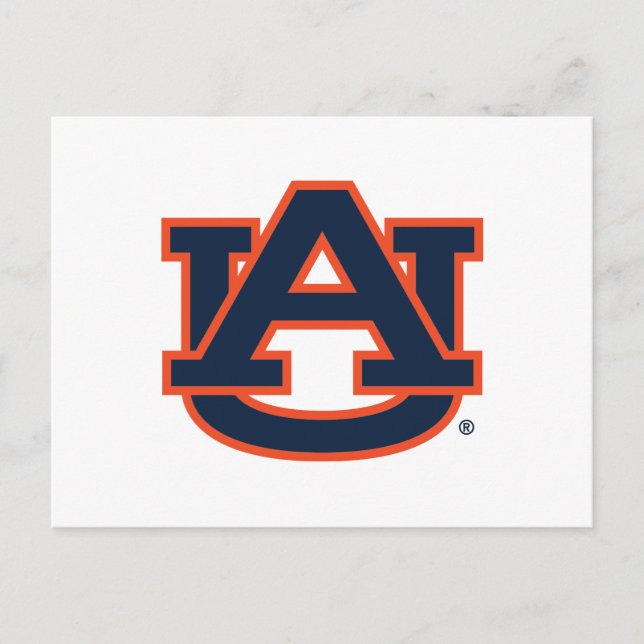 Cartão Postal Universidade Auburn | Logotipo UA Auburn (Frente)