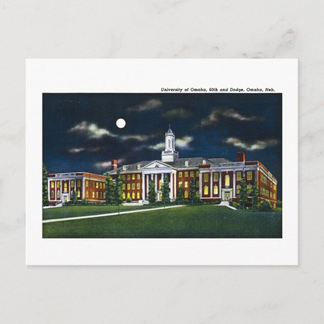 Cartão Postal Universidade de Omaha, Nebraska (Frente)