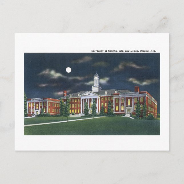 Cartão Postal Universidade de Omaha, Omaha, Nebraska (Frente)