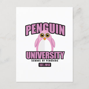 Cartão Postal Universidade de Pinguim - Rosa