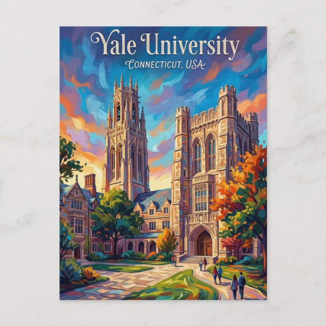 Cartão Postal Universidade Yale Connecticut (Frente)