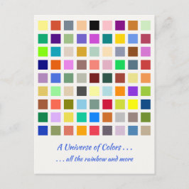 Cartão Postal Universo das Cores, arco-íris e mais - 81 tons