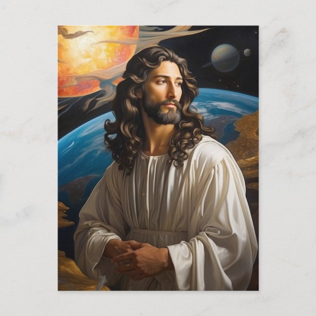 Cartão Postal *~* Universo Fantástico com o Planeta Terra AP50 (Frente)