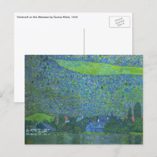 Cartão Postal Unterach at Attersee, por Klimt, Vintage Art Nouve