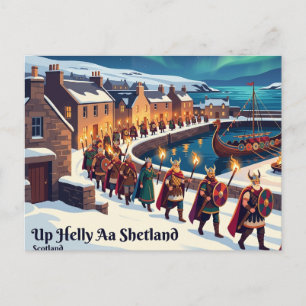 Cartão Postal Up Helly Aa Shetland Escócia