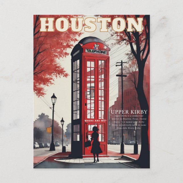 Cartão Postal Upper Kirby, Houston, Texas (Frente)