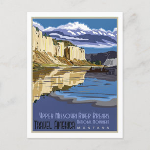 Cartão Postal Upper Missouri River Breaks, Monumento Nacional