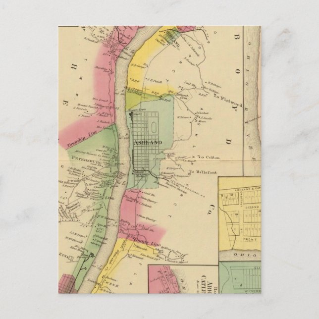 Cartão Postal Upper Ohio River e Valley 6 (Frente)