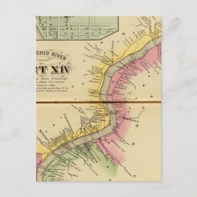 Cartão Postal Upper Ohio River e Valley 8 (Frente)