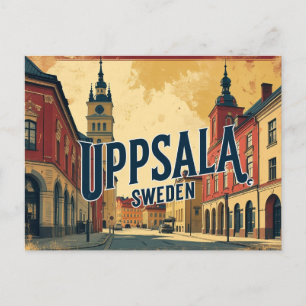 Cartão Postal Uppsala Suécia a Cidade do Conhecimento e História