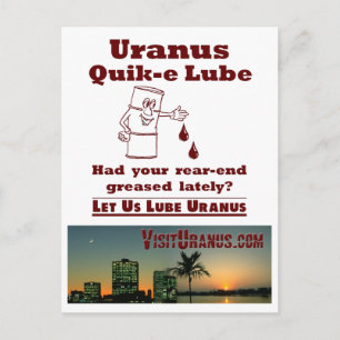 Cartão Postal Urano Quik-e Lube