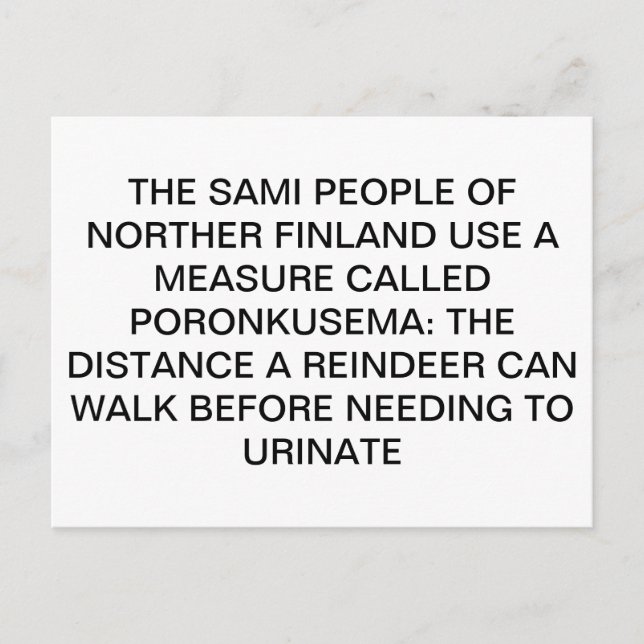 Cartão Postal Urining Reindeer (Frente)