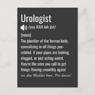 Cartão Postal urologista define urologia engraçada