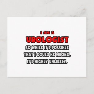 Cartão Postal Urologista engraçado.. Muito improvável