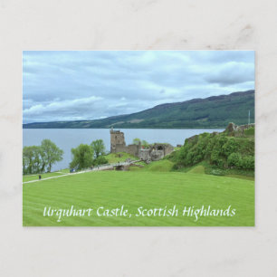 Cartão Postal Urquhart Castle com visão de Loch Ness em Highland