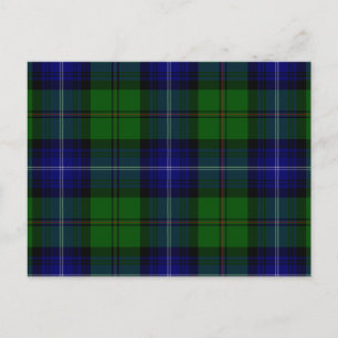 Cartão Postal Urquhart tartan Blue xadrez