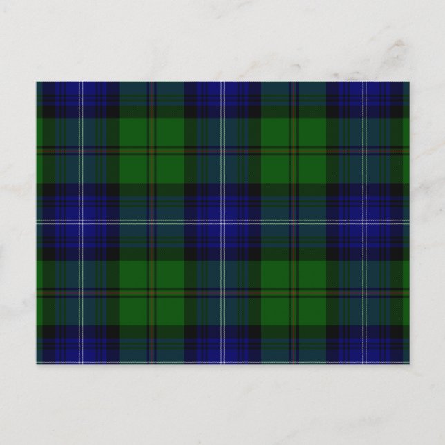 Cartão Postal Urquhart tartan Blue xadrez (Frente)