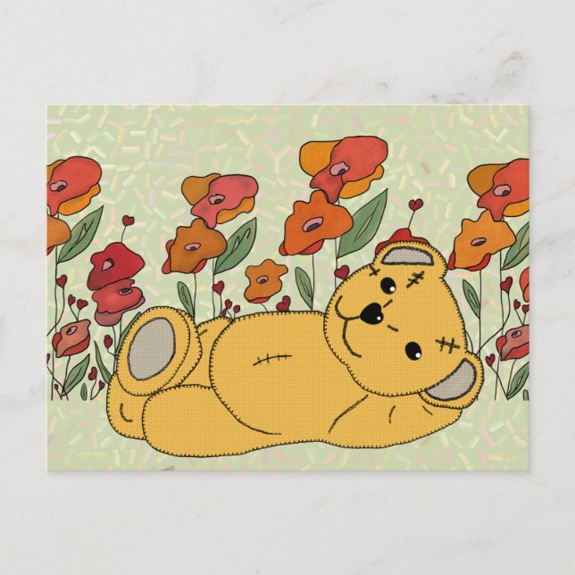 Cartão Postal Ursinho im Mohnfeld (Frente)