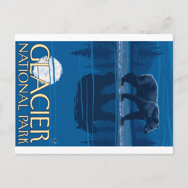 Cartão Postal Urso à Lua - Parque Nacional do Glaciar, MT (Frente)