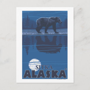 Cartão Postal Urso à Lua - Sitka, Alasca