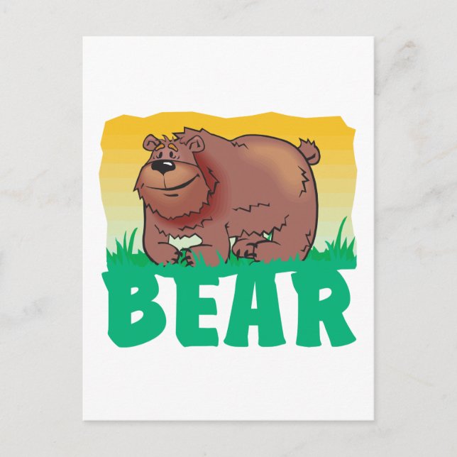 Cartão Postal Urso Amigável (Frente)
