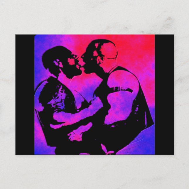 Cartão Postal Urso Beijo (Frente)