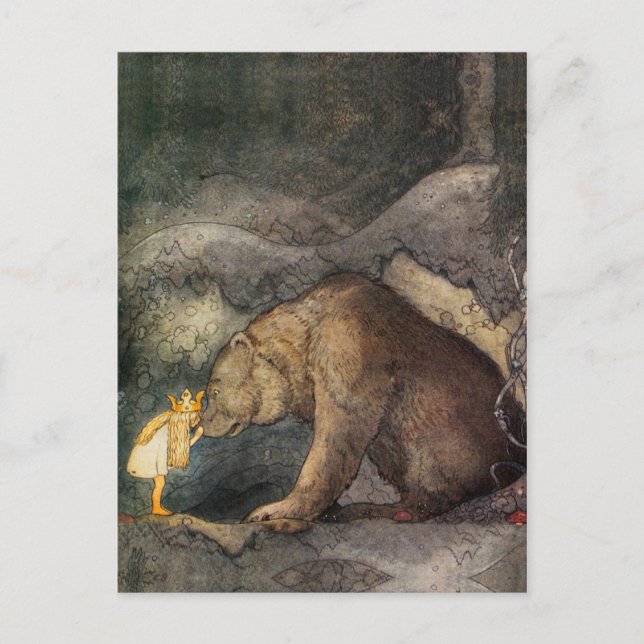 Cartão Postal Urso Beijo (Frente)