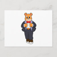 Urso como Noivo com Terno