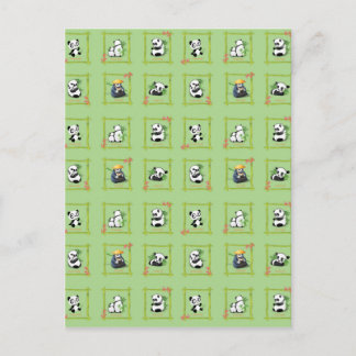 Cartão Postal Urso de bambu da panda