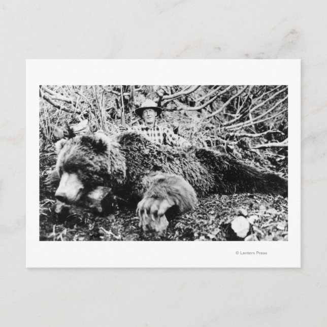 Cartão Postal Urso de Barr com mais de 10 pés de comprimento, Al (Frente)