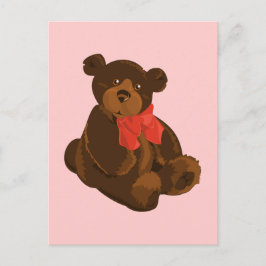 Cartão Postal Urso de desenho animado bonito