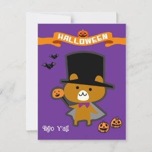 Cartão Postal Urso de Feitiço de Cueca de Whimsical Personalizad