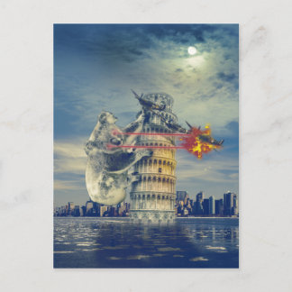 Cartão Postal Urso de Koala da torre de Pisa engraçado
