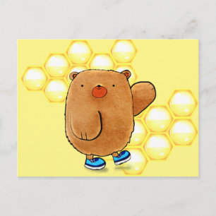 Cartão Postal Urso de Mel Doce