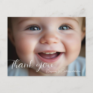 Cartão Postal Urso de Pelúcia Aniversário de 1 ano Balões Colori