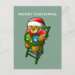 Cartão Postal Urso de pelúcia do Papai Noel