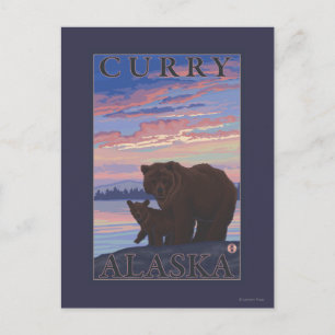 Cartão Postal Urso e Cubo - Curry, Alasca