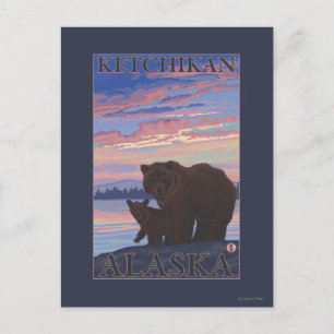 Cartão Postal Urso e Cubo - Ketchikan, Alaska