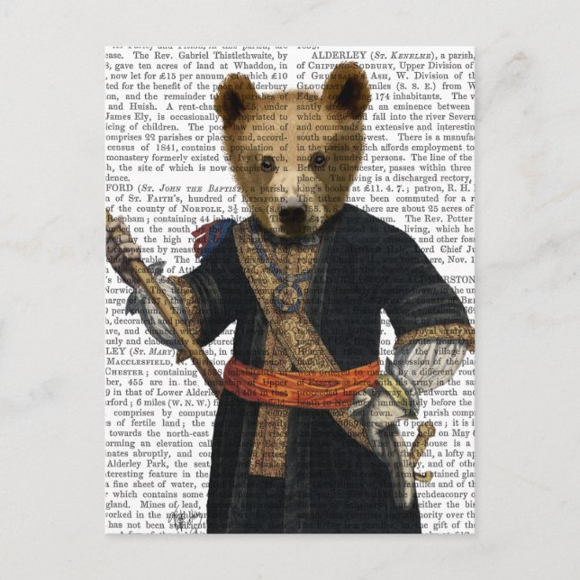 Cartão Postal Urso em Robôs Azuis 2 (Frente)